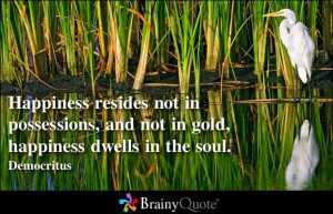 ... not in gold happiness dwells in the soul democritus http wantmore ws