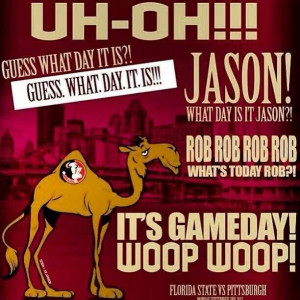 IT'S NOLES GAME DAY!! WOOP WOOP!!