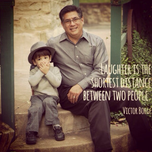... is the shortest distance between two people. - Victor Borge quotes