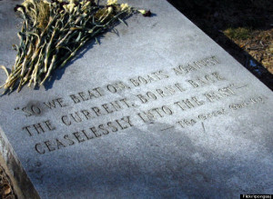 ... by F. Scott and Zelda Fitzgerald's graves, in suburban Maryland