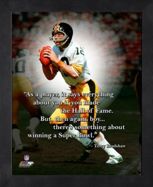 Pittsburgh Steelers Terry Bradshaw Framed Pro Quote