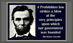 Prohibition Law strikes a blow at the very principals up which our ...