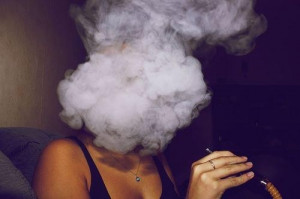 girl, smoke, smoking, weed