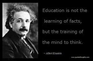 Education thoughts quotes albert einstein learning facts mind