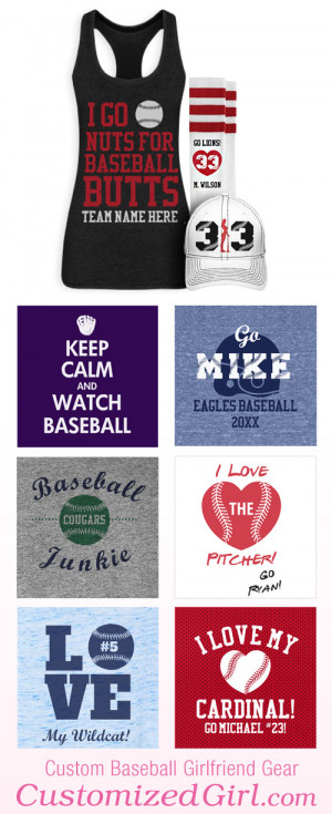 Baseball Pitcher Girlfriend Shirts Baseball girlfriend designs