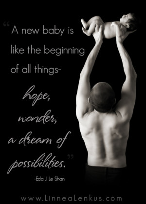 Inspirational baby quote with picture