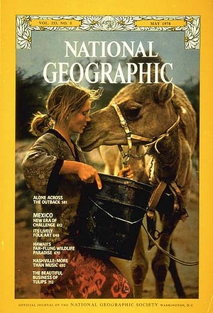 Robyn Davidson on the cover of National Geographic