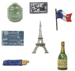 France Scrapbooking Buttons...