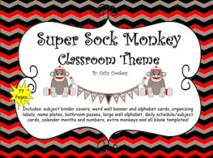Sock Monkey Classroom Theme