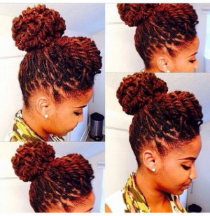 Faux Locs Updo Hairstyles
