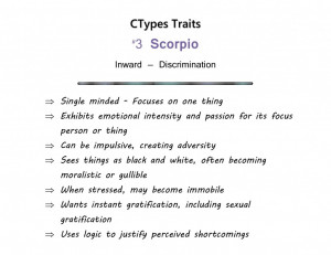 ... we see how Scorpio thinking manifests as Scorpio traits and behavior