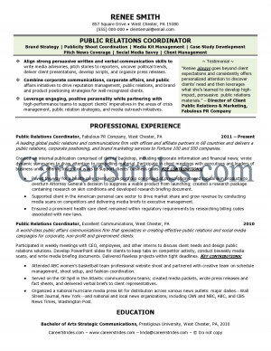Public Relations Resume Samples. Remember Your Past Quotes. View ...