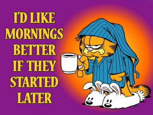 Garfield Mornings Slogan Wallpaper 1024×768