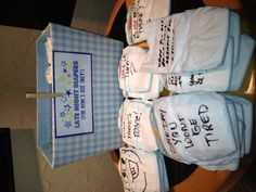 write down funny sayings and notes on diapers for those many diaper ...
