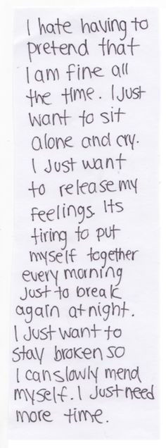 putting yourself together can be so hard sometimes More