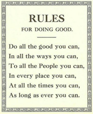 Rules for doing good.
