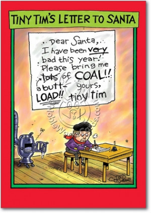 Butt Load Of Coal Funny Christmas Greeting Card
