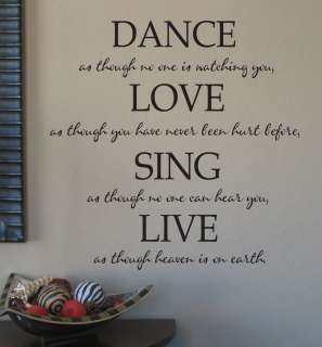 Vinyl Lettering Interior Wall Words Quotes Decor Art