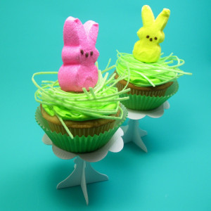 Easter Bunny Cupcakes with Peeps