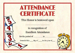 Attendance School Certificates A4 25pk 02274 picture