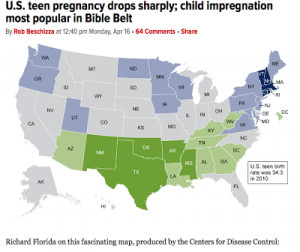 ... lowest rate of teen pregnancy, which is quite wrong. (Here's the key