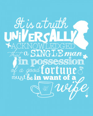 Pride and Prejudice Quote Print Jane Austen Mr. Darcy Art Print