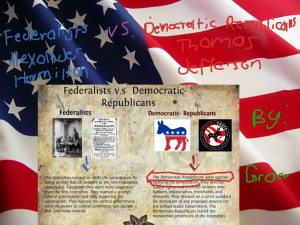 Federalists vs Democratic Republicans