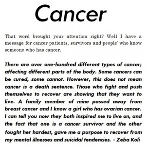 Inspirational Cancer...
