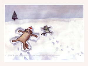 Funny Dog & Cat Greeting Card - Happy Holidays Greeting Card - Pets ...