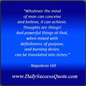 Napoleon Hill on the power of the mind
