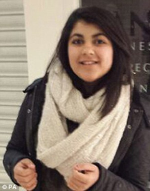 ... not angry with her and want to know the schoolgirl is 'safe and well