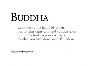 Budha Look Not To The Faults Of Others - Action Quote
