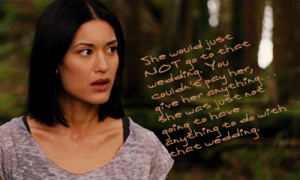 Julia Jones on Leah Clearwater’s opinion of the Swan-Cullen wedding