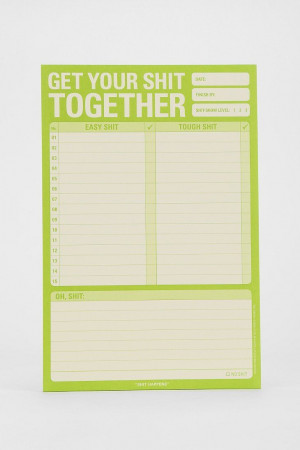 Get Your Shit Together Notepad $7.00Dorm Stuff, Urban Outfitters, Jena ...
