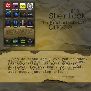 10 IPhone wallpapers - SHERLOCK QUOTE by KanaHyde