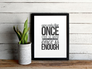 YOLO Quote Poster Print - 