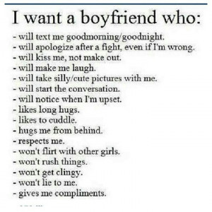 want a man who...