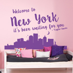 ... Stickers / Taylor Swift Welcome to New York Lyrics Quote Wall Sticker