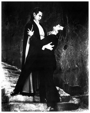 Bela Lugosi as Dracula and Dwight Frye as Renfield (1931).