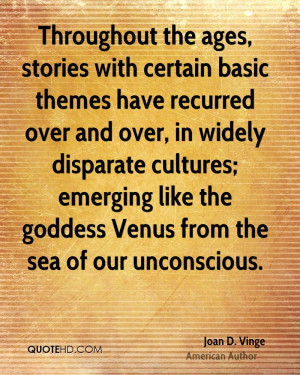 ... disparate cultures; emerging like the goddess Venus from the sea of