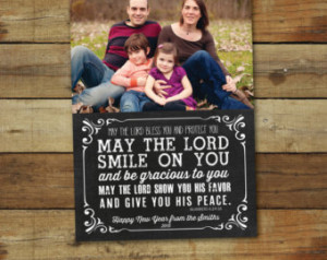 ... Bible verse, Numbers 6:24 - 26, new year 2015, religious new year card