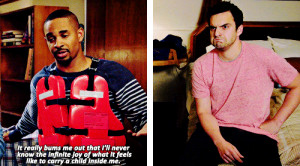 ... for this image include: 3x23, funny, quotes, new girl and nick miller