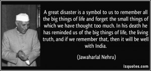 great disaster is a symbol to us to remember all the big things of ...