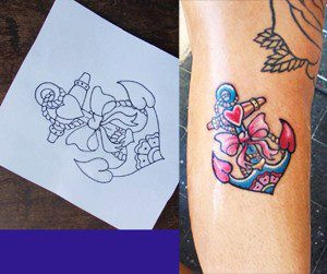 Girly anchor tattoos.