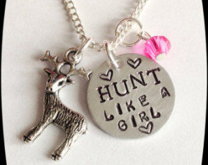 Personalized Jewelry, Hunt Like A G irl, Deer Hunter, HandStamped ...