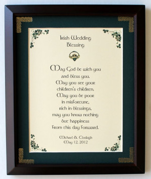 wedding prayers and blessings framed | Personalized Irish Wedding ...