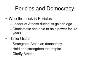 Age Of Pericles Democracy Pericles and democracy