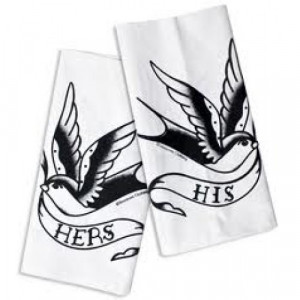 sourpuss his and hers tea towel set sourpuss $ 15 00 availability in ...