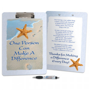 Home > One Person Can Make A Difference Clipboard & Pen Gift Set