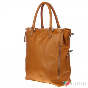 Bruno Rossi Italian Made Camel Leather Oversized Designer Tote Handbag ...